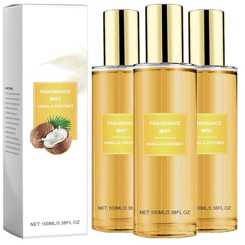V Secret Coconut Passion Body Spray, Long-Lasting Coconut Body Spray, Vanilla Coconut Fragrance Mist, Secret Body Spray Perfume Women 100ml (3Pcs)