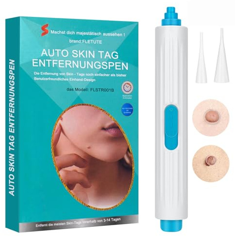 FLETUTE Stielwarzen Entferner Kit für Frauen & Männer, 2-in-1-Tag Buddy | Medizinisch zertifiziert. Sanftes Warzenentferner-System, Präzisionsapplikator. Schmerzfreie Anwendung, glättende Wirkung.