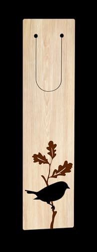 Vogel: Holz-Lesezeichen