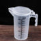 Transparent Plastic Measuring Jug with Lid, 250ml Measuring Cups with Handle for Baking, Coffee, Liquid, Drinks, Kitchen & Lab Scale Cup