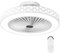 COSTWAY 19” Ceiling Fan with Light and Remote, 6 Fan Speeds, 3 Color 3000-6500K Stepless Dimmable, Timer & 7 Reversible Blades, Low Profile LED Fan Light Flush Mount for Bedroom, Living Room