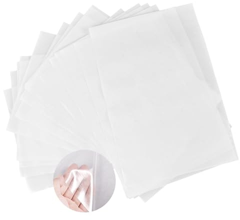 QINGZY 15 Stück Doppelseitige Klebefolie zum Aufbügeln, A4 Transparentes Bügelvlies Beidseitig Haftend, Patch Kleber für Stoff, Kleidung, Applikationen, Nähen, Reparatur, DIY-Projekte