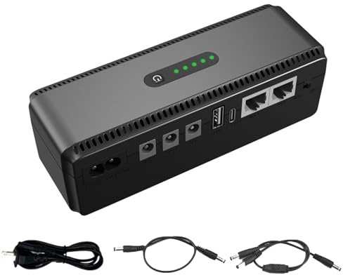 Backup Battery Supply for Router,10400 Mah Wifi Camera Battery Supply - Compact Uninterruptible, Small UPS, UPS Backup for Monitor
