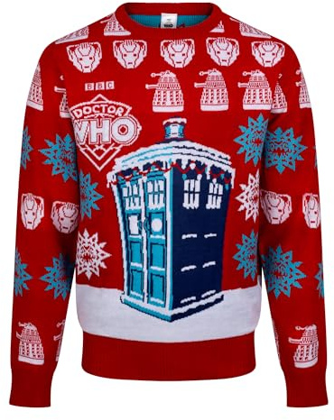 BBC Doctor Who Weihnachtspullover für Herren rot