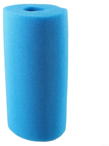 Eawfgtuw Für wiederverwendbare waschbare Schaumstoff-Filterkartusche für Poolfilter Typ B, Ersatz für B-Papierkartusche, 14,5 x 4,5 x 25,4 cm, blauer Schwamm