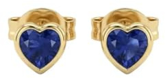 Heart Stud Earrings Blue 925 Sterling Silber – Elegante Ohrstecker mit funkelndem, blauem Herz-Design