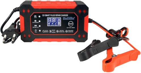 Batterieladegerät 12V 6A Smart Ladegerät P6 für Auto Motorrad AGM | BaSBa | Automatische Ladeüberwachung • Erhaltungsladung • LED-Statusanzeige • Verpolungsschutz • Kompakte Bauform