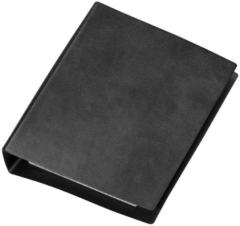 VELOFLEX 1164280 - Taschenringbuch Special DIN A6 Ledernarbung, 4-Rund-Ring-Mechanik 13 mm, schwarz, 1 Stück