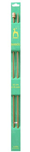 Pony Single Ended Bamboo Knitting Pins, Multi-Colour, 2.75mm