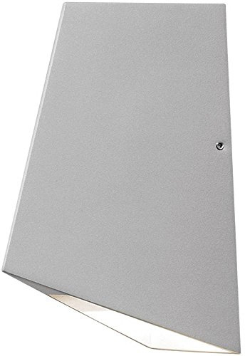 Gnosjö Konstsmide Imola 7928-310 Wandleuchte LED, Breite 15,5 cm Tiefe 19,5 cm Höhe 9 cm, 2x 4W, IP54, lackiertes Aluminium, grau 7928-310