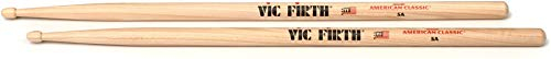 Vic Firth American Classic 5A - Baquetas, Nogal Americano, Punta de Madera