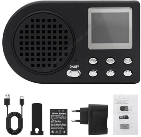WILDGAMEPLUS Llamador de pájaros al aire libre de 10 W de potencia, señuelos de pájaros, pantalla LCD, recargable, reproductor de MP3 KLD-360
