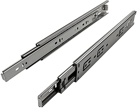 1 par (2 piezas) SO-TECH® Guía para Cajón de Extracción total Carril de Cajón Argénteo 350 mm (cerrado) Rodamiento de