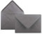 100x Brief-Umschläge in Graphit-Grau/Dunkelgrau - 80 g/m² - Kuverts in DIN B6 Format 12,5 x 17,6 cm - Nassklebung ohne Fenster