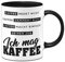 Tasse mit Spruch Kaffee redet Nicht Kaffee jammert Nicht - Kaffeetasse spülmaschinenfest Bürotasse lustig Geschenk beidseitig Bedruckt