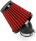 35 mm Filtro a Cono PSLER Dell'aria Scooter Filtri Aria Moto Curva a 45 Gradi Attraverso Tubo Universalmente per Motocross Pocket Bike(Rosso)