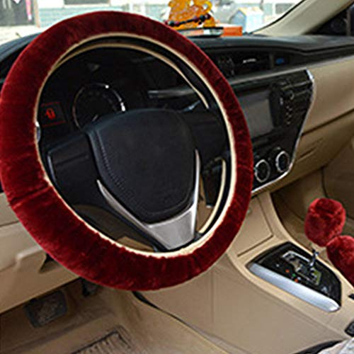 Fluffy Velvet Steering Wheel Cover - Warm Plush Auto Steering Wheel Cover Wrap - Anti-Slip Universal - Stretchable Car Accessory Decoration For Women & Men