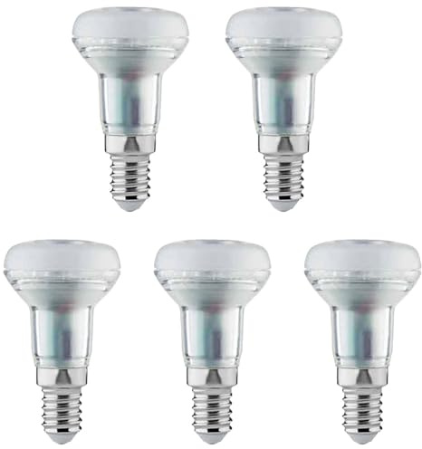 NCC-Licht 5x LED Lampe R39 Reflektor E14 1,5W Warmweiß 2700K | LED Reflektor ersetzt 25W Glühlampe mit E14-Sockel, 30° Abstrahlwinkel ideal für Akzent- und Spotbeleuchtung
