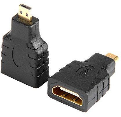 VMOJO 2X Micro HDMI Male to standard Female Adapter | HDMI-D-Type to A-Type adapter | digital devices/mobile phone/camera converter adapter up to 2160/1080 Full HD gold-plated contacts