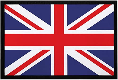 MoonWorks® Fußmatte Union Jack Britische Flagge Aufdruck Print Fahne England rutschfest & waschbar schwarz 60x40cm