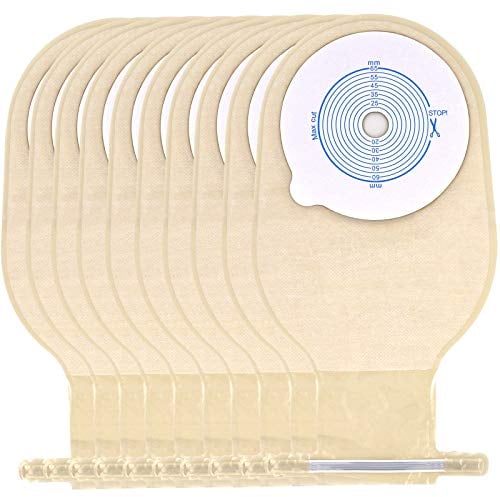 10 Stück Kolostomiebeutel, Einweg Drainagebeutel Stomabeutel für Kolostomie, Colostomy Ileostomie, Stoma Pflege (20-65mm)