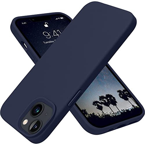 OTOFLY Designed for iPhone 13 Phone Case, Silicone Shockproof Slim Thin Phone Case for iPhone 13 6.1 inch (Midnight Blue)