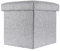 INTIRILIFE Faltbare Sitzbank 30x30x30 cm in FELS GRAU - Sitzwürfel mit Deckel und Stauraum aus Stoff mit Mulden - Sitzcube Fußablage klappbare Aufbewahrungsbox Truhe Sitzhocker