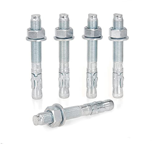 KM TRADE Bolzenanker - Schwerlastanker aus verzinktem Stahl mit ETA Zulassung, Option 7 - M16 x 125 mm, fixierbare Dicke: 10 mm - 1 Stück