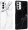 KARELIFE 2 Stück Hülle für Samsung Galaxy A52s 5G / A52 4G 5G Handyhülle Marmor, Ultra Dünn Schutzhülle Silikon Weich TPU Kratzfest Stoßfest Case Marble - Matt Schwarz & Weiß