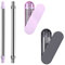 GWAWG 2 Pièces Kit de paille télescopique portable 2-en-1 en acier inoxydable-détachable et réutilisable avec étui et brosse de nettoyage