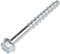 AERZETIX - C57364 - Lot de 5 Vis pour béton à tête hexagonale à embase/collerette Ø10x100 mm - fixation directe sans cheville - pour clé à 6 pans 13 mm - en acier - pour rénovation construction