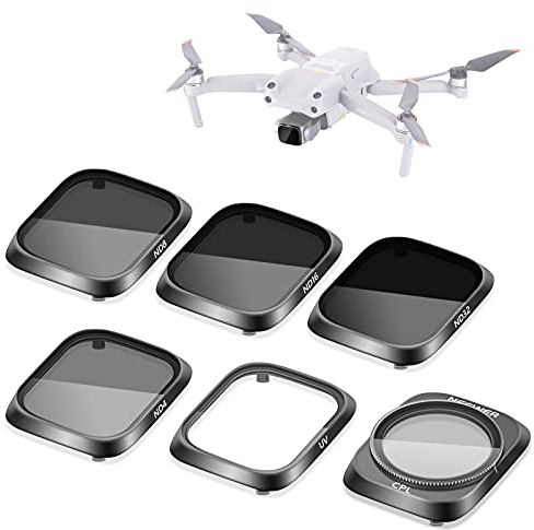 NEEWER 6Pz Kit Filtro Lenti, UV CPL ND4 ND8 ND16 ND32 Multi Rivestito HD Vetro Ottico, Telaio in Lega di Alluminio Filtro Polarizzatore a Densità Neutra, Compatibile con DJI Air 2S