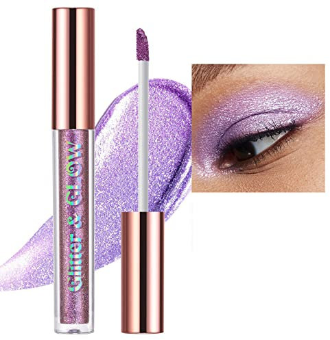 Allbestaye Liquid Eyeshadow, Chameleon Metallic Eyeshadow, Shimmer Eye Shadow Glitter Eyeshadow, 10 Colors Highly Pigmented Metallic Eyeshadows Makeup Set, Quick Dry, Long Lasting Eye Makeup