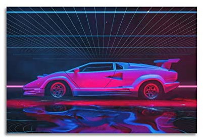 HALOUB Supercar Poster für Lamborghini Countach Sportauto, dekoratives Gemälde, Leinwand, Wand- und Kunstbild, Familien-Schlafzimmer, Dekoration, 30 x 45 cm
