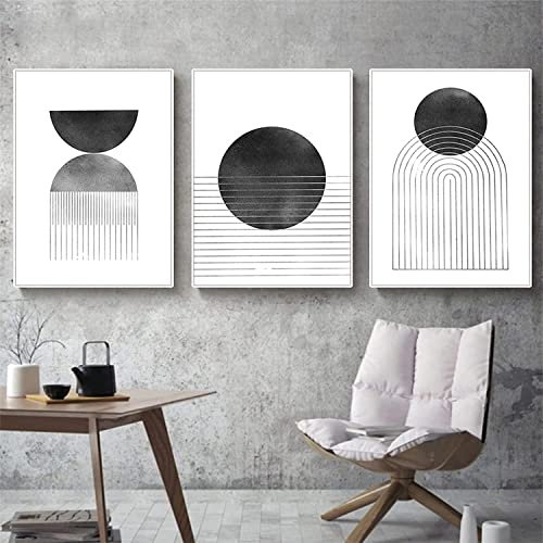 PYNVDD Leinwandposter, Moderne Minimalistische Abstrakte Wandkunst, Böhmisches Posterset Geometrische Wanddekoration - Kein Rahmen (Bild-6,50x70cm*3)…
