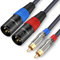 JOLGOO RCA to XLR Cable, Dual RCA Male to Dual XLR Male Cable, 2 RCA Male to 2 XLR Male HiFi Audio Cable, 4N OFC Wire, for Amplifier Mixer Microphone, 15.3 Meters