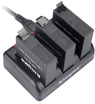 ZEZEFUFU 3-Kanal Action Kamera Akku USB Ladestation Zubehör für Xiaomi YI AZ16-1 für Xiaomi Yi 4K II