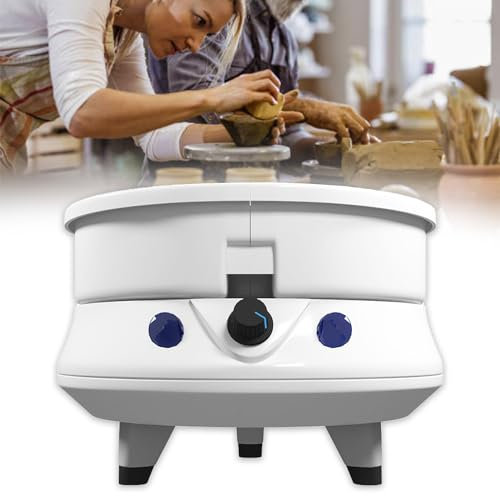 json2xml Macchina Elettrica per Tornio per Ceramica per Principianti E Appassionati, Macchina per La Formatura di Lavori in Ceramica con Vasi d'Acqua Rimovibili E Strumenti per Modellare 12 Pezzi