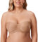 DELIMIRA Women's Strapless Bras Underwire Non Padded Support Multiway Bandeau Bra for Bigger Bust Natural 34DD