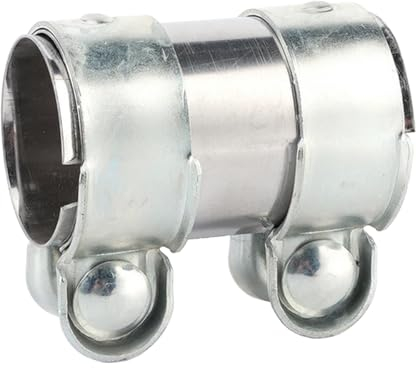 MOCNT Morsetto per Fascia di Scarico Giunzione 50mm Morsetto per Tubo di Scarico Acciaio Inossidabile Doppio Fascetta di Scarico Connettore Morsetto di Scarico Manicotto
