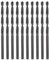 QUARKZMAN 10Pcs Forets Hélicoïdaux de 3mm (3/25) en Acier Rapide (HSS) Revêtus de Nitrure pour Acier Inoxydable, Cuivre, Alliage d'Aluminium, Métal, Bois, Plastique, Noir