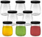 Aleker 8 PCS Small Glass Jars with Lids, 100ml Small Mason Jars with Lids, Leak-Proof Clear Glass Jars, Portable Mini Glass Bottles Storage Containers for Milk Jam Pudding Yogurt Honey Spices Ginger