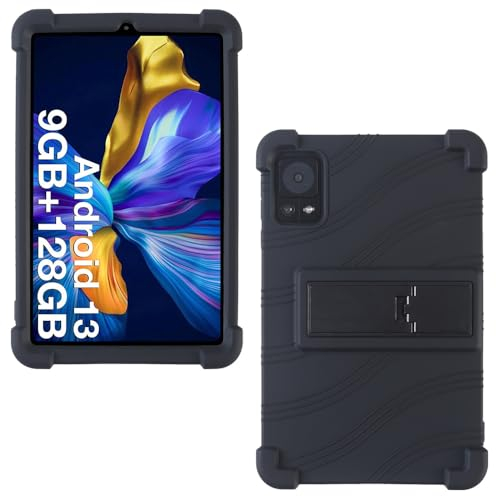 AKNICI Silicona Funda para DOOGEE T20 Mini/DOOGEE T20 Mini Pro Tablet 8.4 Pulgadas, Funda Protectora con Función de Soporte para DOOGEE T20 Mini/DOOGEE T20 Mini Pro/DOOGEE T20MINI, Negro