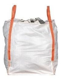 Big Bag 1500 KG Sac Gravats 90x90x110cm | Disponible avec jupe de fermeture et/ou Goulotte de Déchargement | sac a gravats | sac de jardin | Lot de 5 sacs