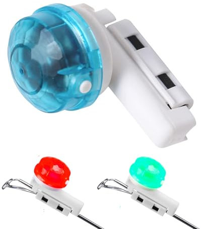 Skeadex Indicador electrónico de picada con sensor de movimiento, luz LED de alarma, incluye batería tipo CR1632, para pesca nocturna o pesca marina