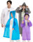 QZLSAYSL Set famiglia 4 Pezzi Famiglia Con Polsini Regolabili Ponchos For Kids Ponchos Family Pack Rain Ponchos For Adults Reusable Kids Poncho Rain