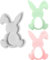 TREABEAR Silikonform Osterhase mit Herz, Gießformen für Kerzenhalter, Ostern und Frühling
