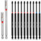 ColumPRO 12PCS PH2 & PZ2 Magnetic Impact Driver Bits Set, 8PZ2 + 2PH2 Screwdriver Bit Sets for Daily Screwdriving Needed with 150 mm + 100 mm Extension Bit Holders