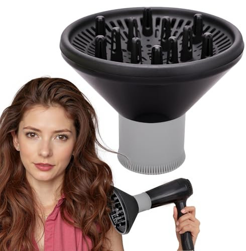 Haartrockner Diffusor Universal - Universalaufsatz Haar Diffusor, 4 cm bis 6cm Schnittstelle Durchmesser, für natürlich lockiges und welliges Haar, Aufsatz für fast alle Haartrockner