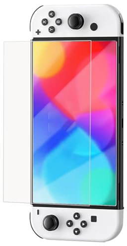 Phimoos Film de protection d'écran en verre trempé pour Nintendo Switch OLED 7 - Haute transparence, anti-traces de doigts, incassable, sans bulles, installation facile